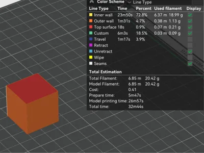 solid block of PLA for print testing