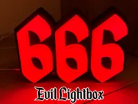 Caisson lumineux 666 esprit gothique — photo 1