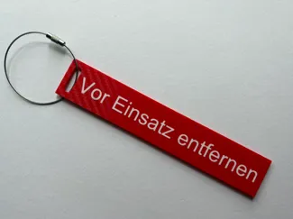 Vor Einsatz entfernen Tag Feuerwehr
