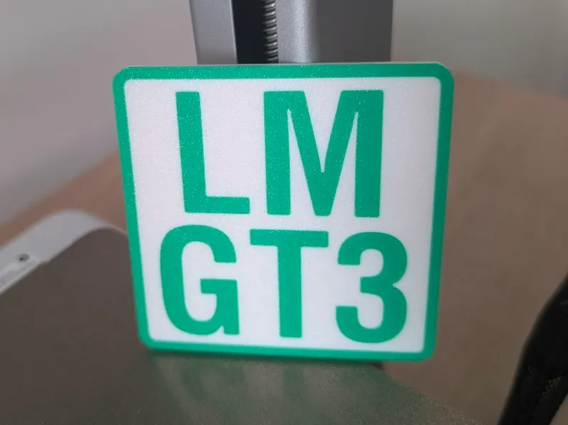 WEC LMGT3 Simrig decorative plate