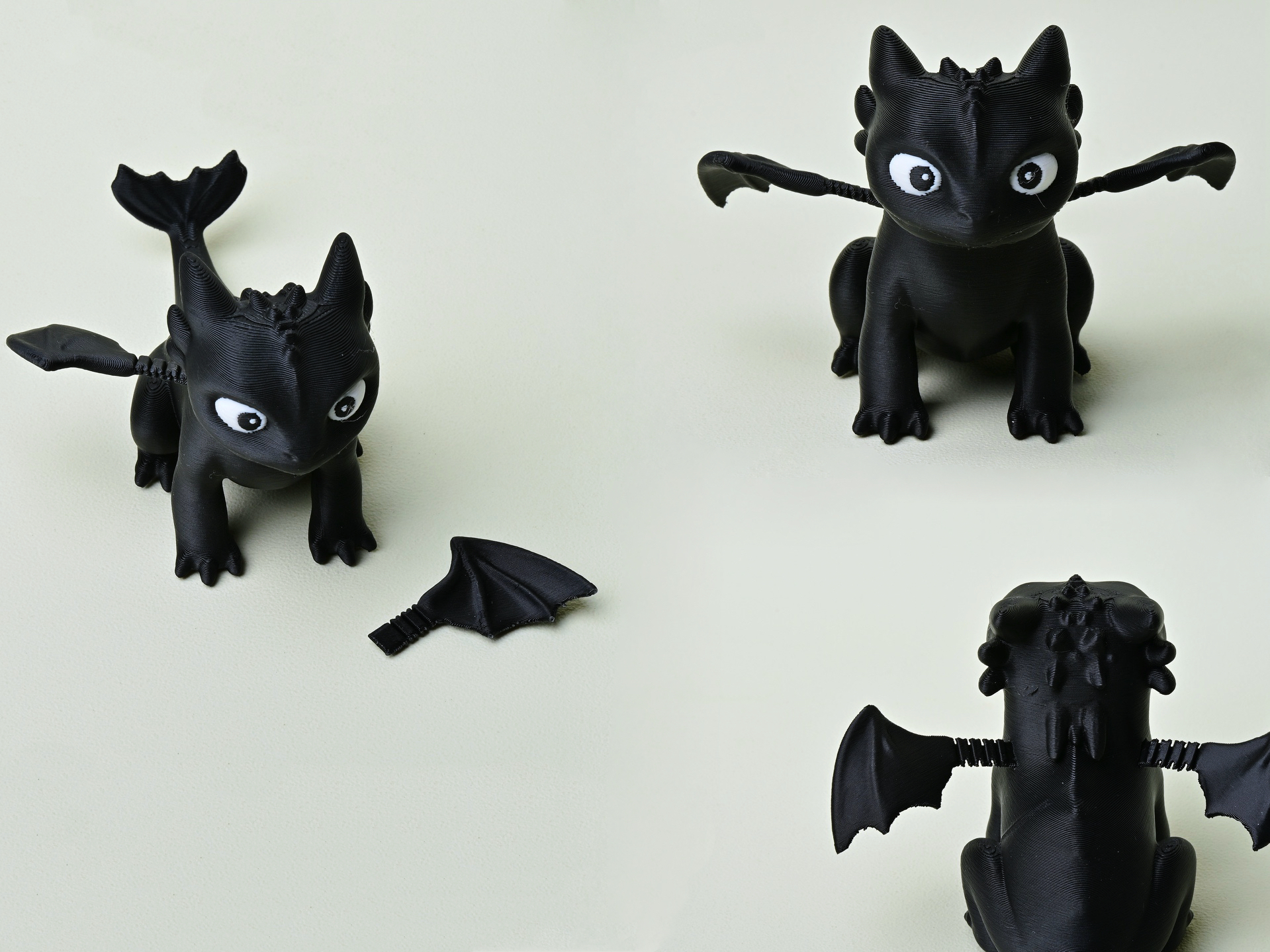 Miniatura 2 do modelo 3D 弹簧翅膀分件无牙仔