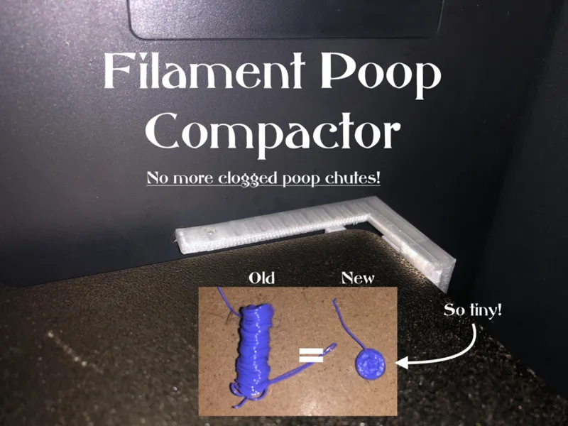 X1/P1 Poop Chute Saver: Compact Filament Purges!