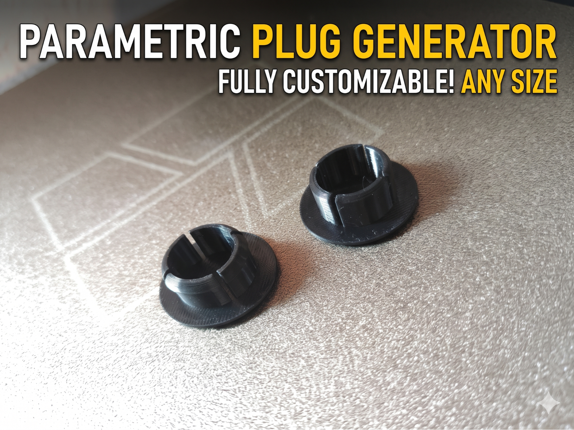 Parametric Snap-Fit Plug & Cap Generator