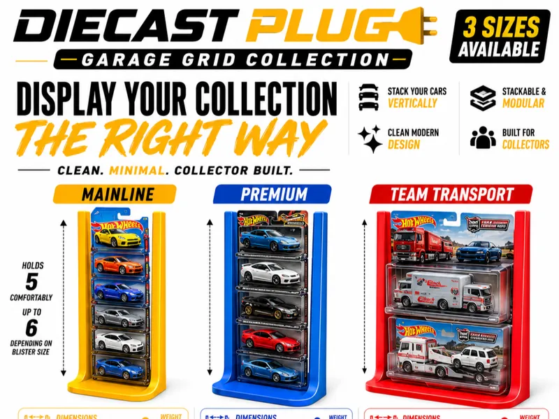 5 Car Mainline, Premium & Transport Stand