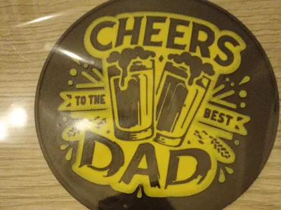 Father's Day beer coaster