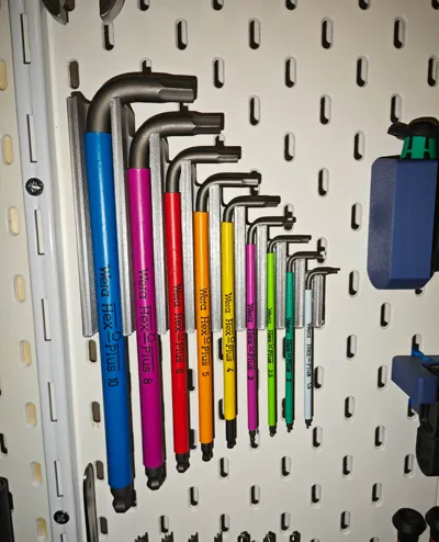 Skadis Wera hex keys magnetic holder
