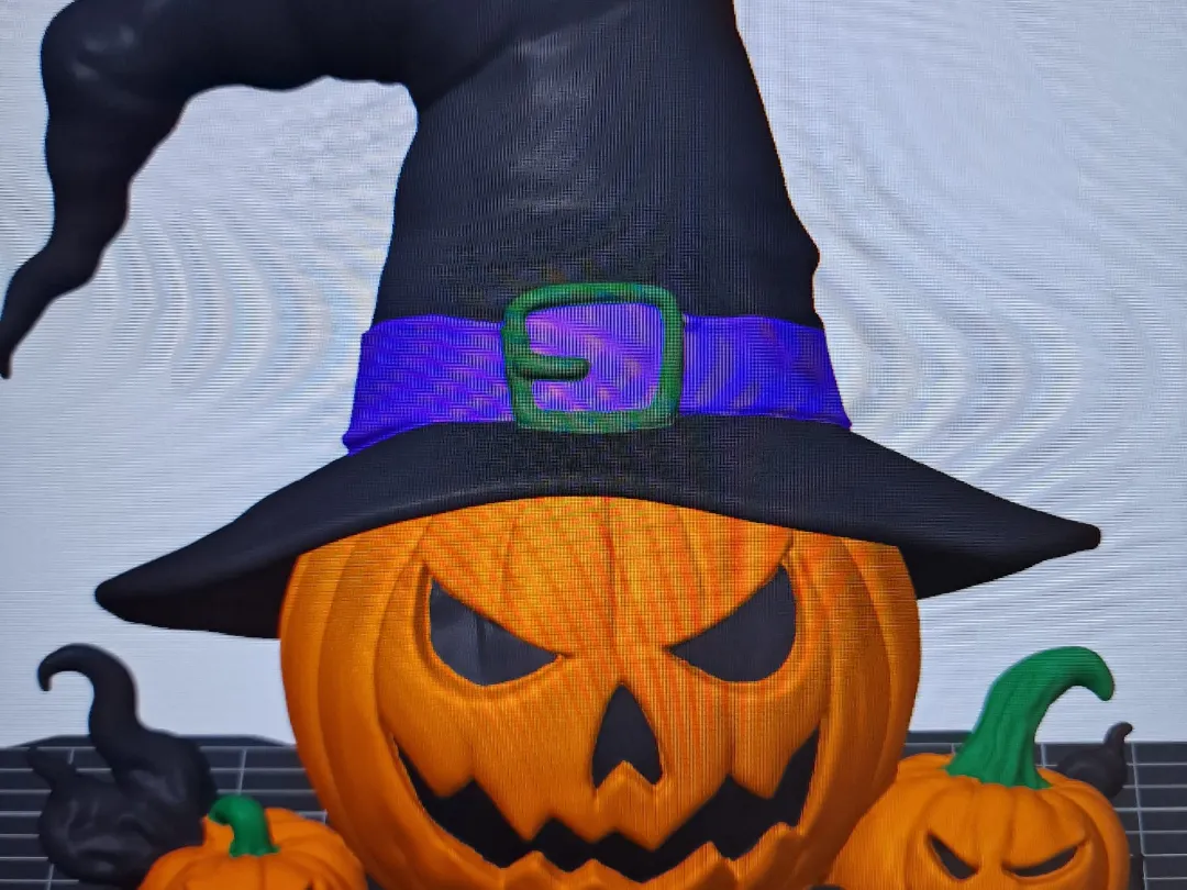 Pumpkin Halloween with Hat - Free 3D Print Model - MakerWorld