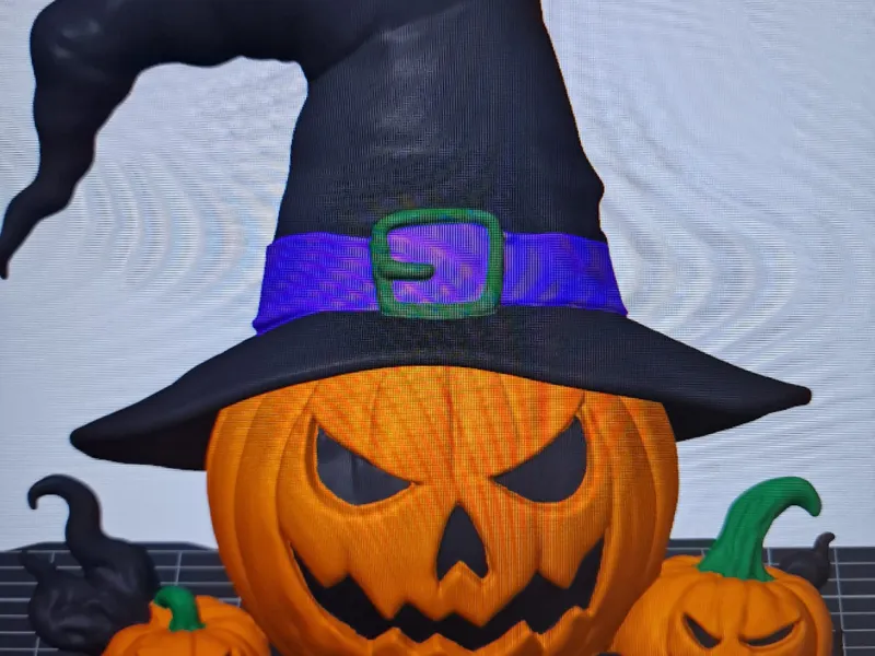 Kürbis Halloween mit Hut