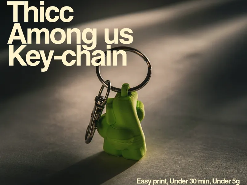 Thicc Among us keychain