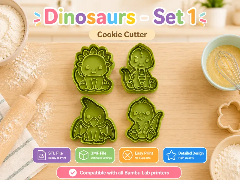 Cookie Cutter Dinossaurs Set 1
