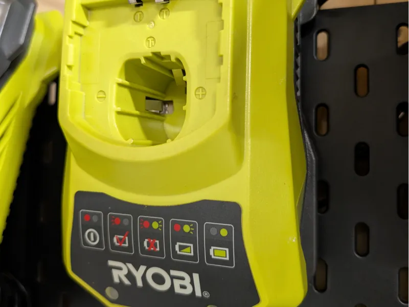 Ryobi BCL14181H ONE+ charger skadis mount