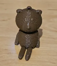 Single Color Bear With Fuzzy Skin (Not Keychain)