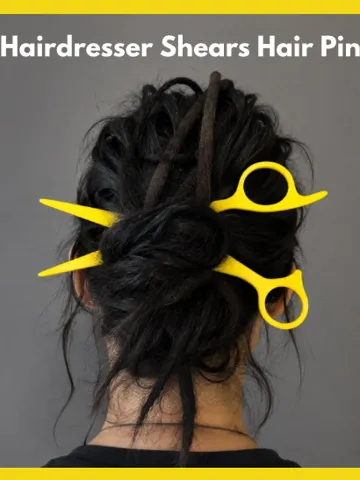 Letrero o emblema decorativo: Hairdresser Shears Hair Pin — vista de referencia 2