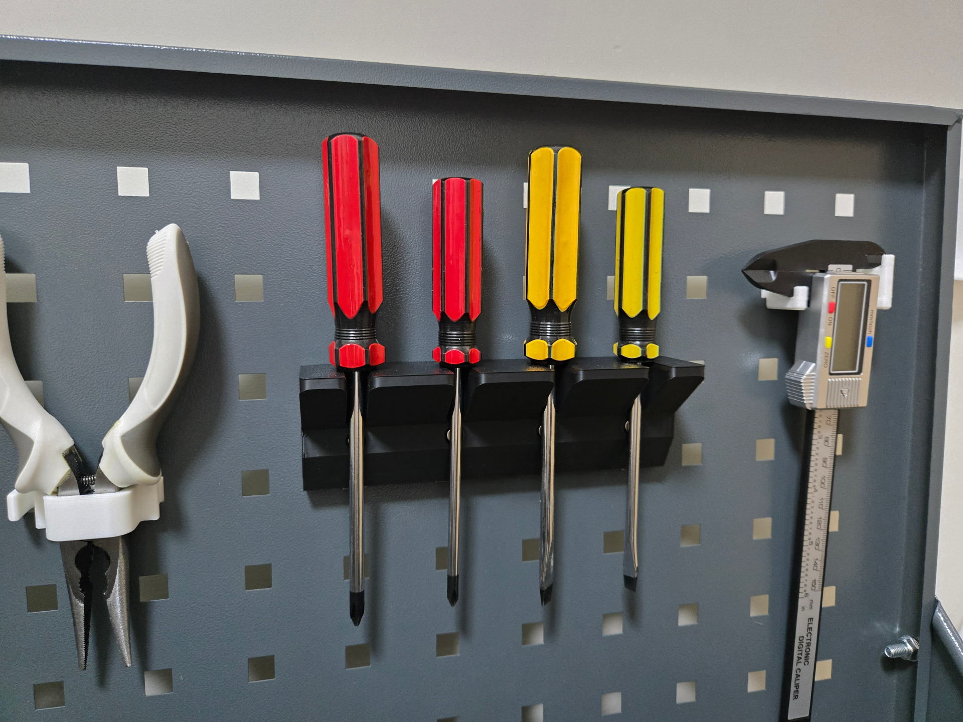 Square Hole Pegboard Magnetic Screwdriver Holder