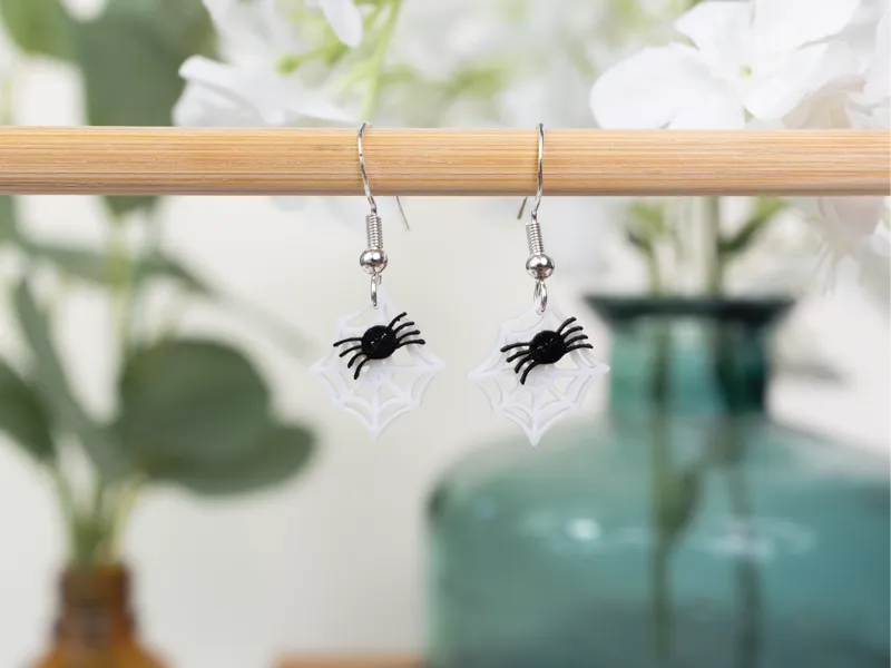 Halloween Spider Web Earrings