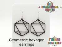 Hexagon style earrings