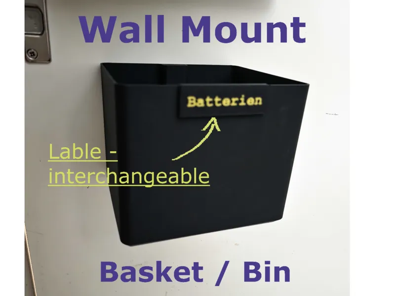Customizable wall mounting Bin/ Basket (removable)