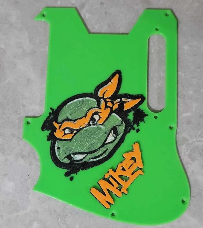 TMNT Mikey pickguard for Prusa Caster