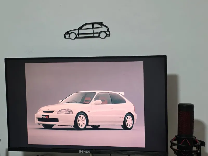 Honda Civic ek Hatchback Silhouette Wall Decor