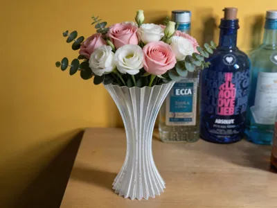 Wide Mouth Wavy Vase Water-tight