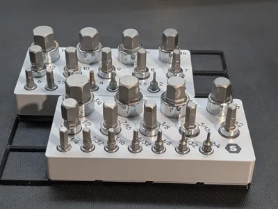Lexivon Hex Bit socket organizer for Gridfinity