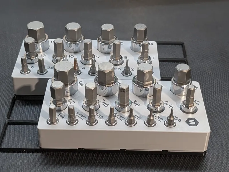 Lexivon Hex Bit socket organizer for Gridfinity