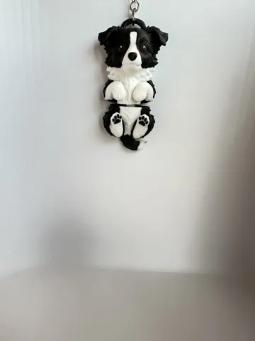 Llavero: Sweet Border Collie Keychain — vista de referencia 4