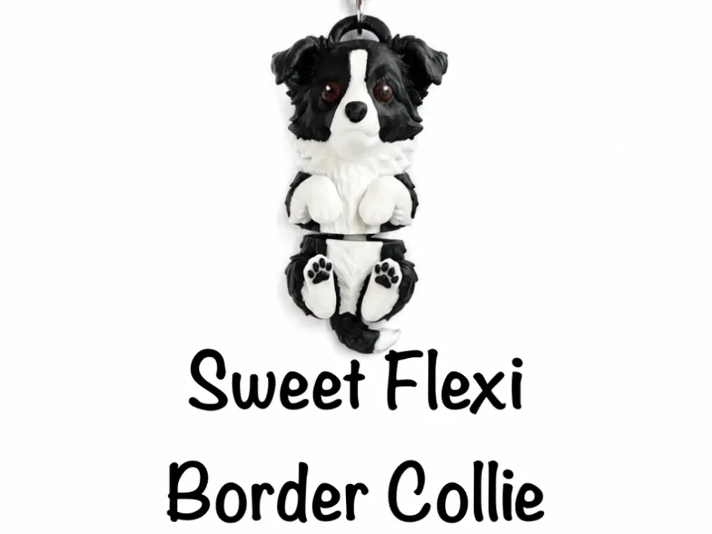 Llavero: Sweet Border Collie Keychain. Referencia del modelo original.