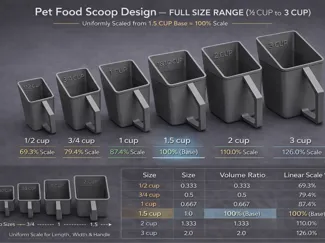 Pet Food Scoop - Multiple Sizes
