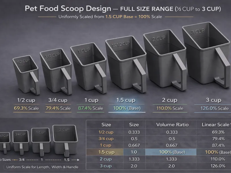 Pet Food Scoop - Multiple Sizes