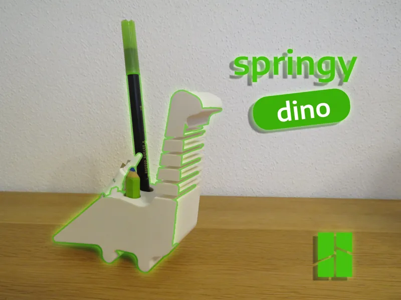 Springy dino (cute organizer)