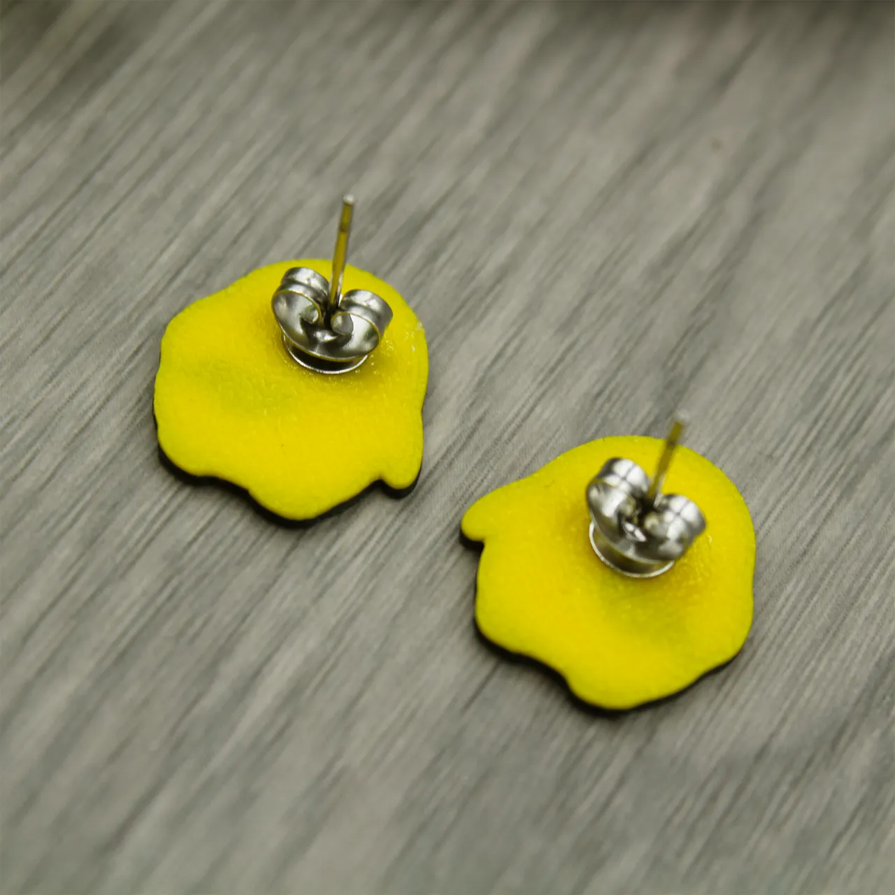 Meme Duck Holding a Knife Funny Earrings view 2