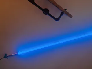 neon tube wall mount