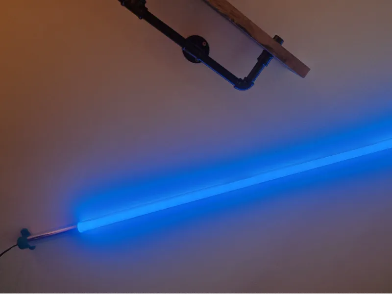 neon tube wall mount