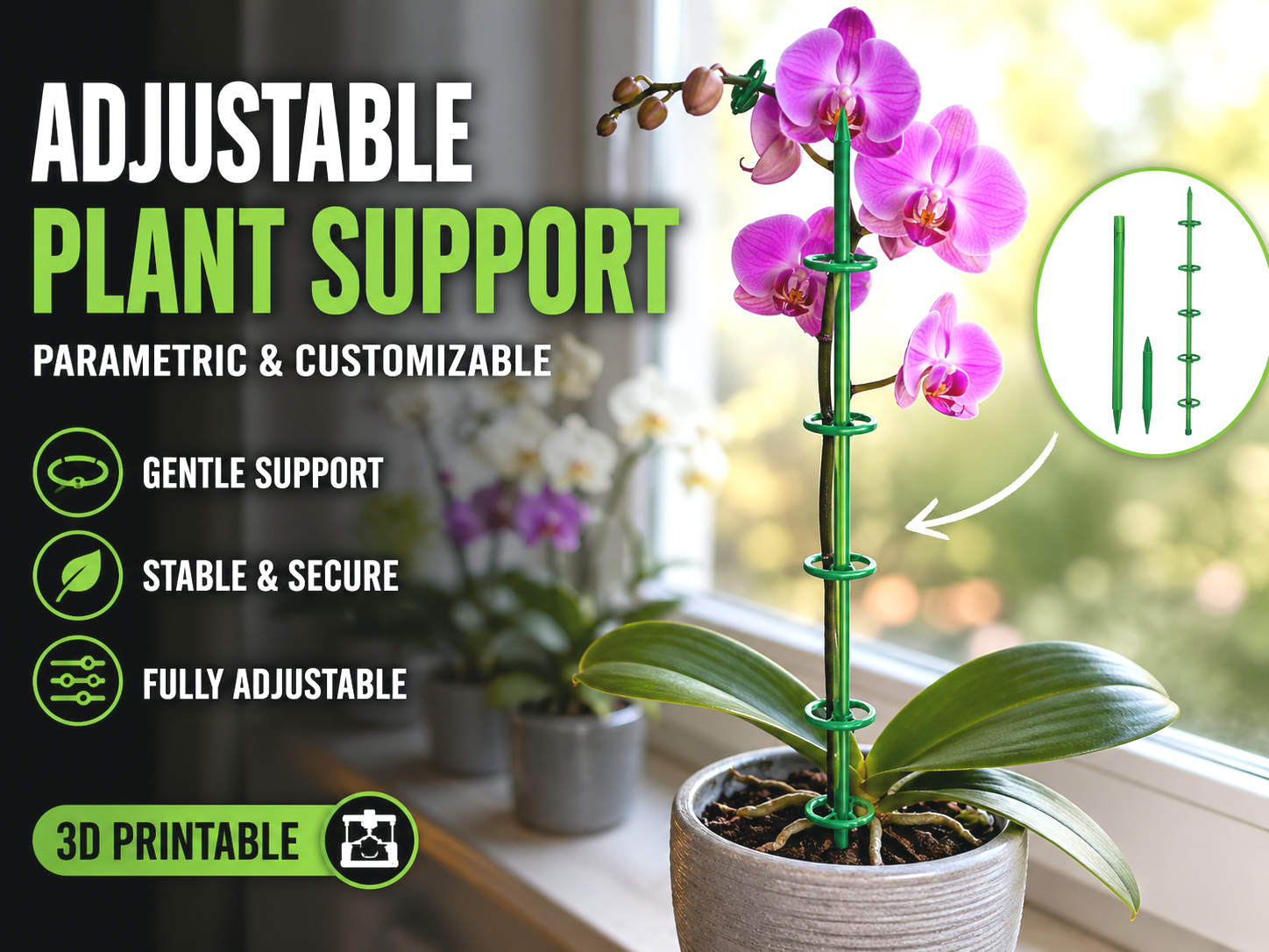 Parametric Plant Support Stake 