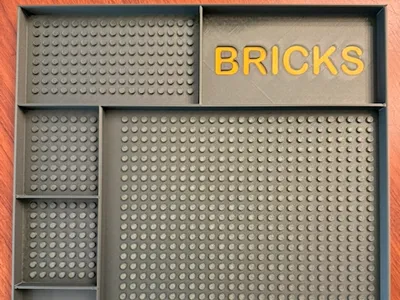 Large Brick Building Plate with Sorting Tray