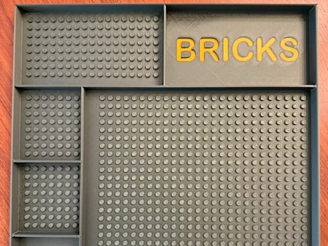Large Brick Building Plate with Sorting Tray