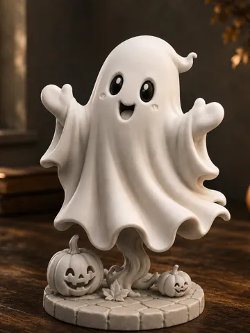 Adorno temático: Cute Halloween Ghost – Pumpkin Spirit Decoration — vista de referencia 2