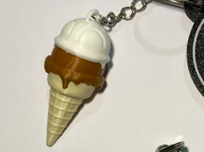 Double Ice Cream Cone Keychain
