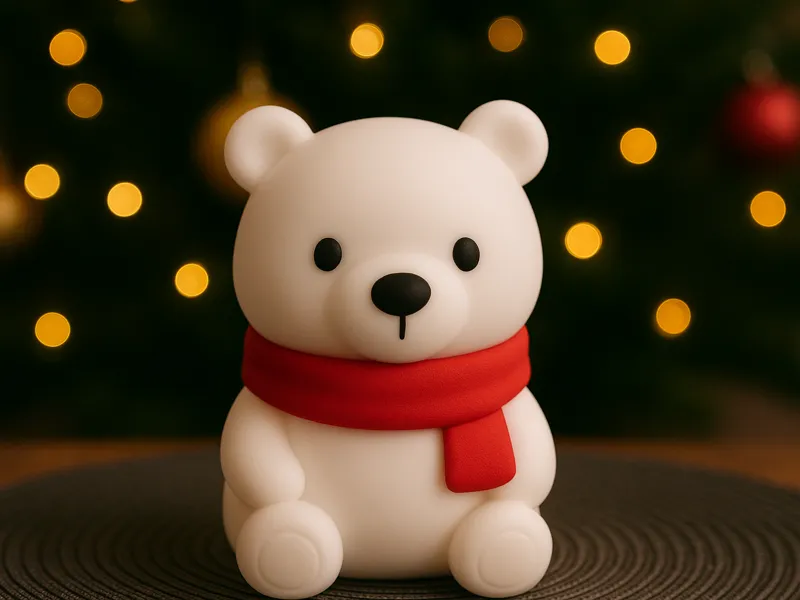 Christmas polar bear