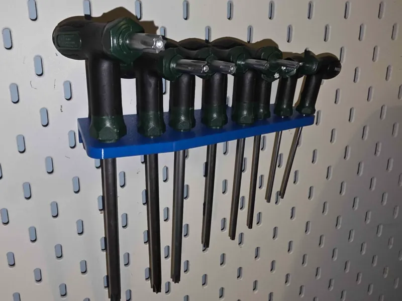 T-Shape Torx Key Holder T10–T50 for IKEA SKÅDIS