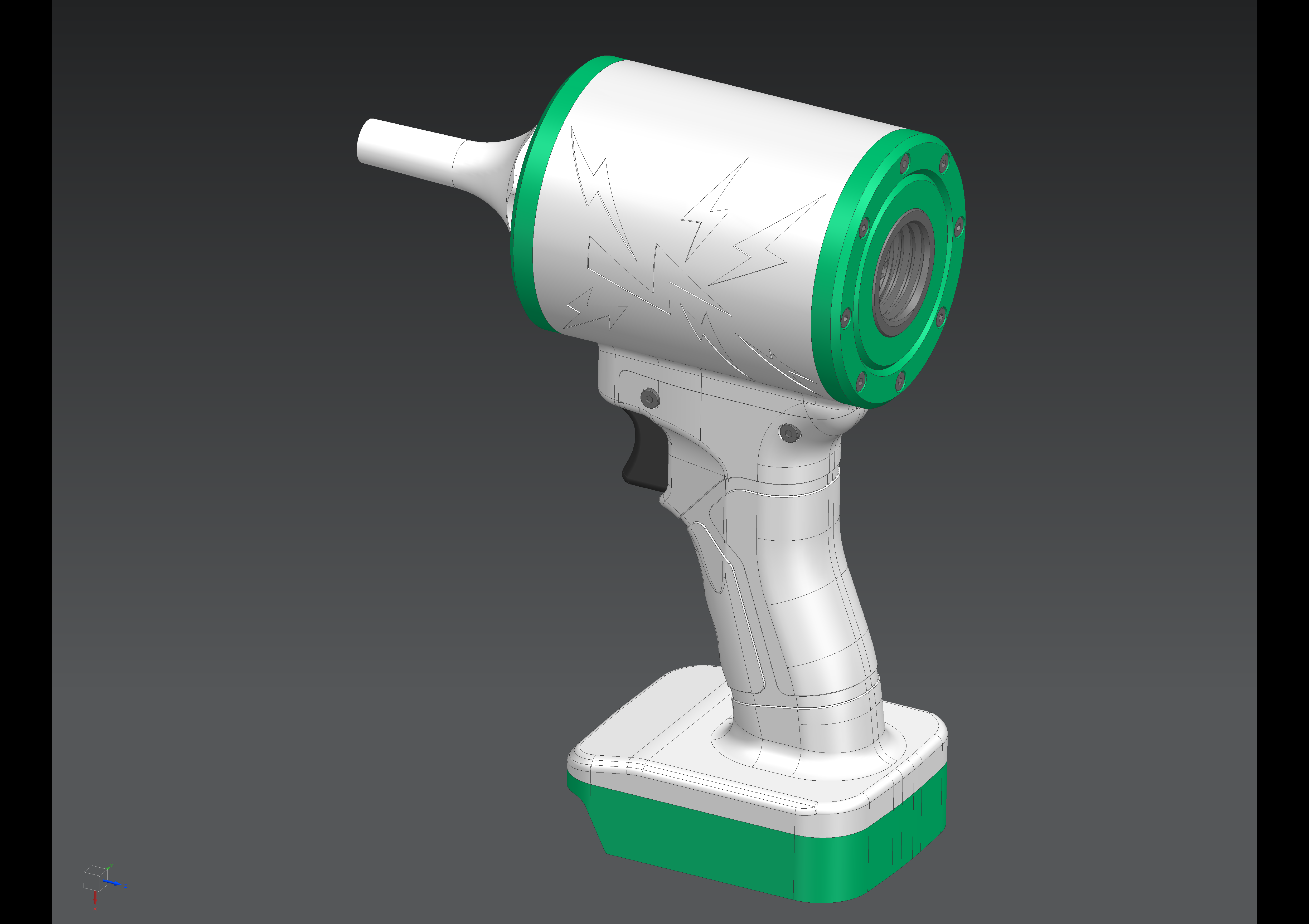 Miniatura 2 do modelo 3D 手持版戴森V8单电机和双电机-暴力风扇-双电机吸力能到3公斤（台风小药丸）