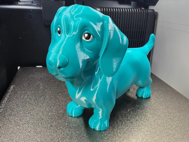 Adorable Baby Dachshund Dog Figure Sculpture