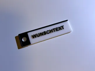 Personalisierbares Schild Schlüsselanhänger