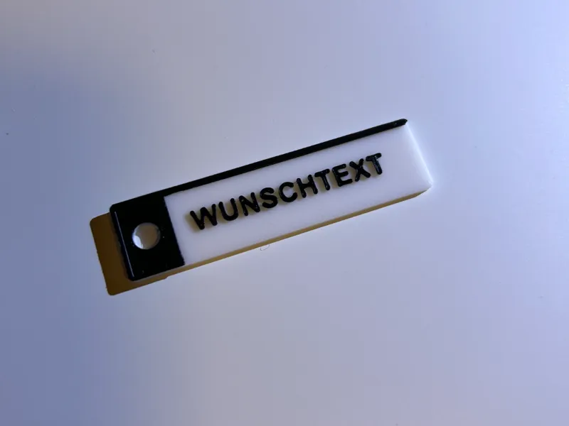 Personalisierbares Schild Schlüsselanhänger