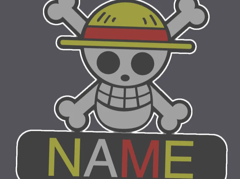 Plaque One Piece Avec Nom