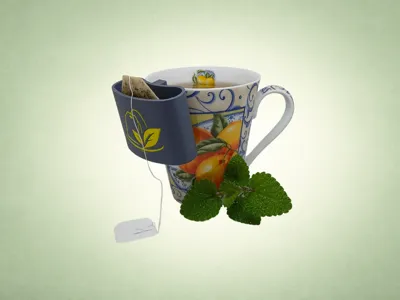 Cup Mounted Tea Bag Holder