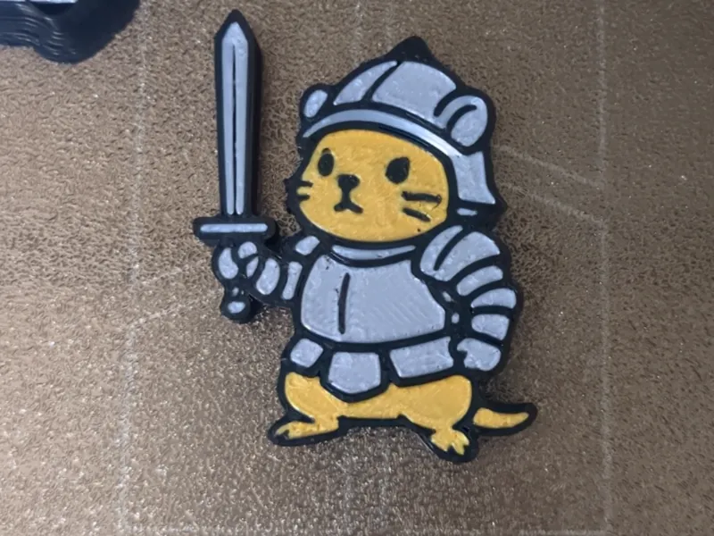 hamster knight magnet