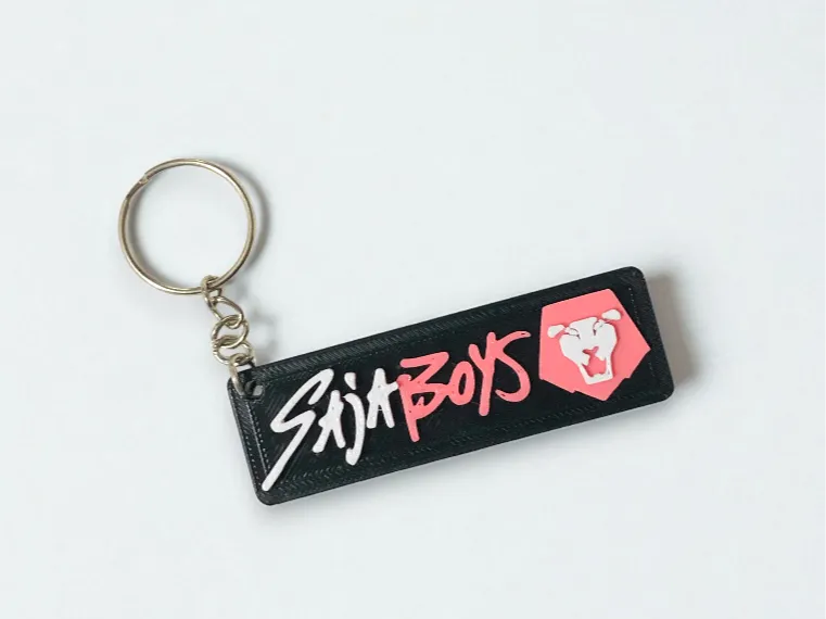 Saja boys keychain with logo