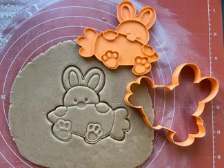 Bunny Carrot Plaque Cookie Cutter